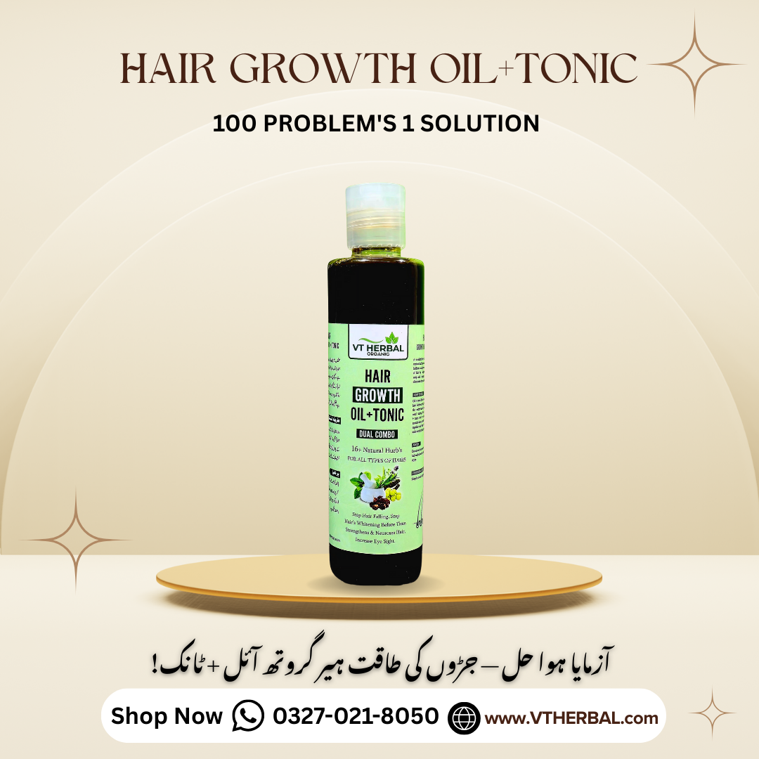 VT Herbal Hair Growth Oil + Tonic – 2-in-1 Fast Hair Regrowth Formula