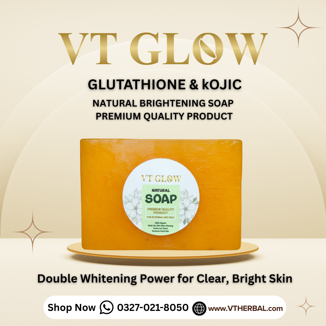 Kojic & Glutathione Natural Brightening Soap – Premium Quality